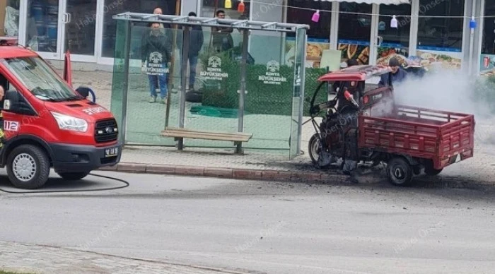 Ekmek teknesi g&ouml;zleri &ouml;n&uuml;nde alev alev yandı